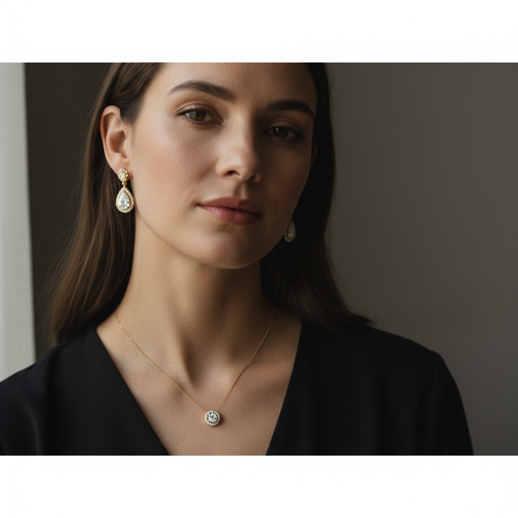 Artistic spotlight on curated gemstones and metalwork