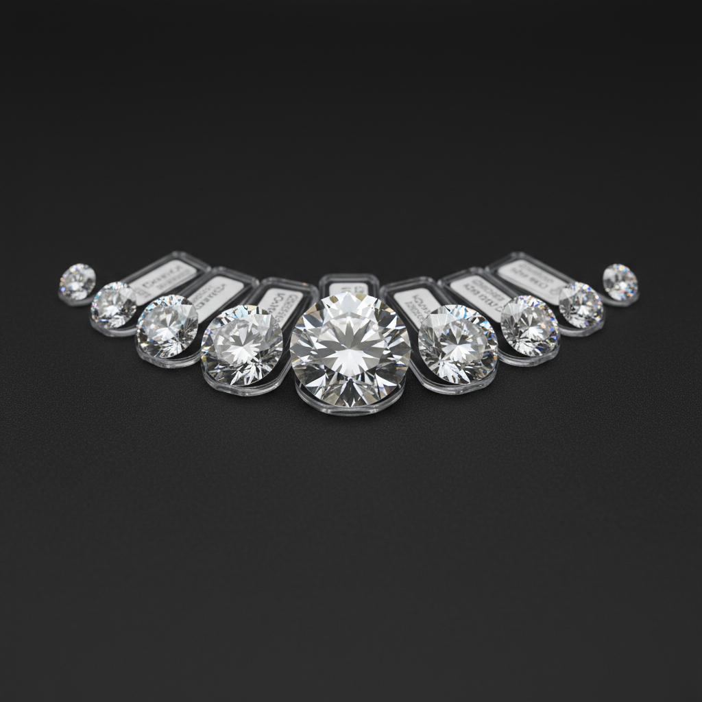 Wide selection of graded loose diamonds